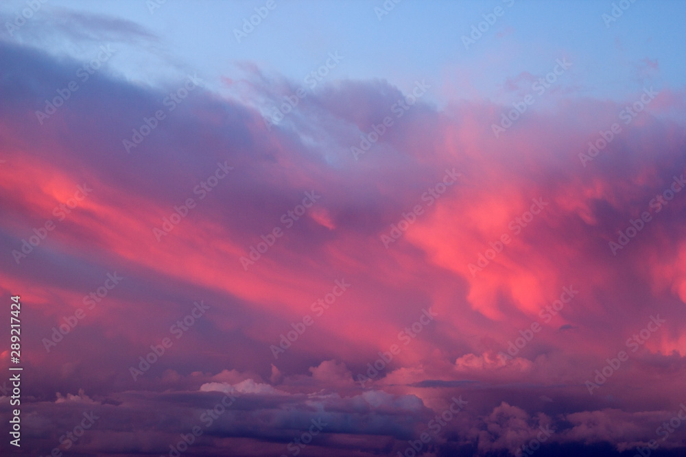 dramatic sunset cloudy sky natural backdrop