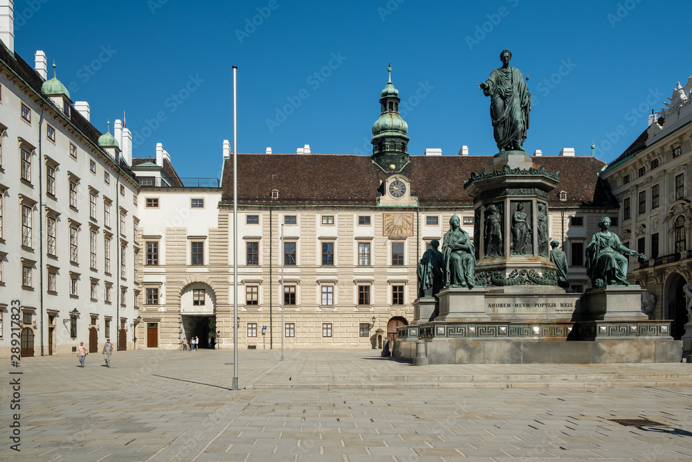 Statue of the Kaiser Franz l dressed as a Roman emperor
