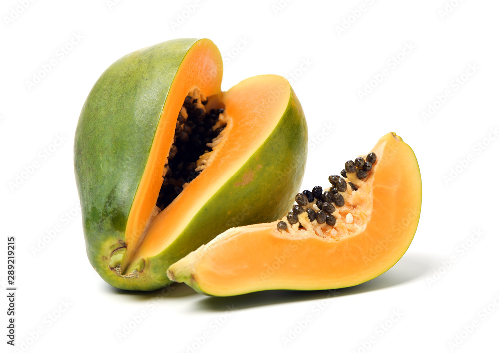Papaya fruit isolated on a white background Papaya fruit isolated on a white background
