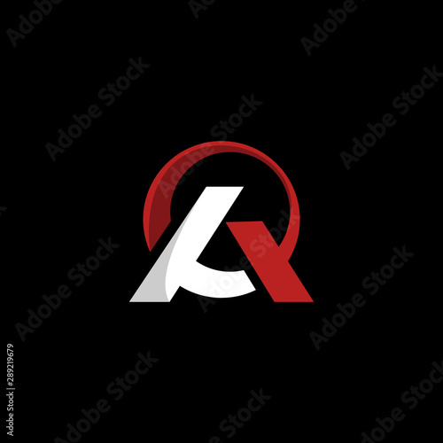 Letter QA Or AQ Monogram Abstract Simple Icon Logo Design Template Element Vector