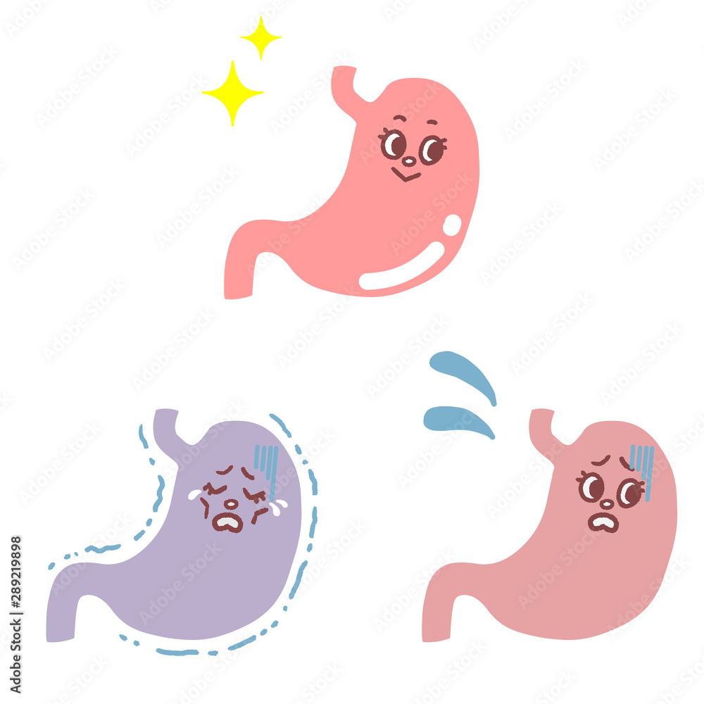 胃 キャラクターイラストセット Stock Illustration Adobe Stock
