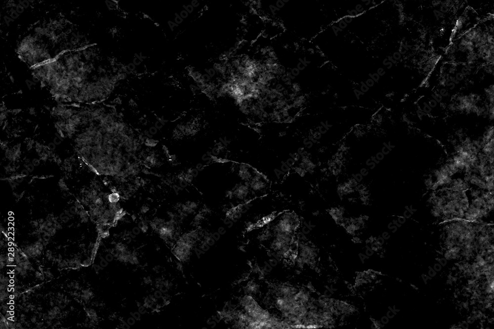 Close up of Black natural marble surface pattern  texture background