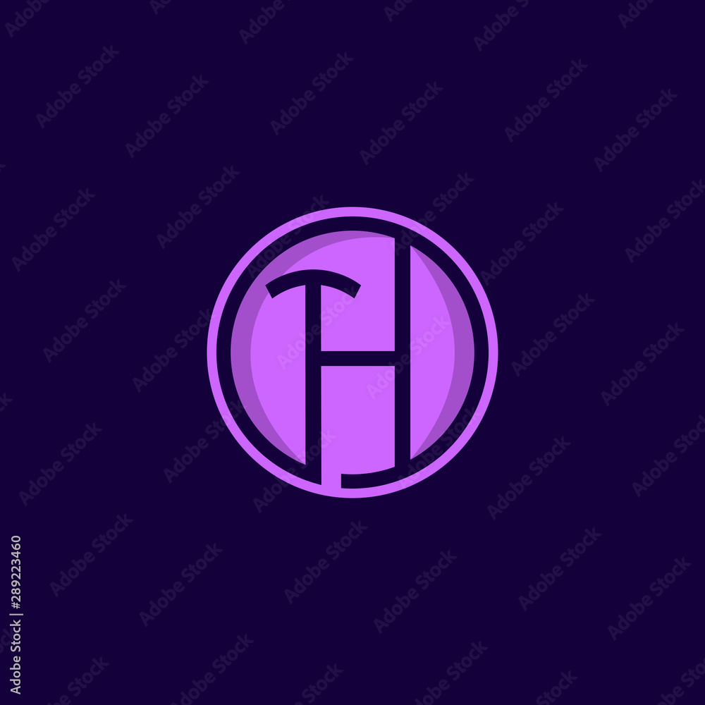 Letter TH Minimalist Simple Modern Icon Logo Design Template Element Vector Letter TH Minimalist Simple Modern Icon Logo Design Template Element Vector