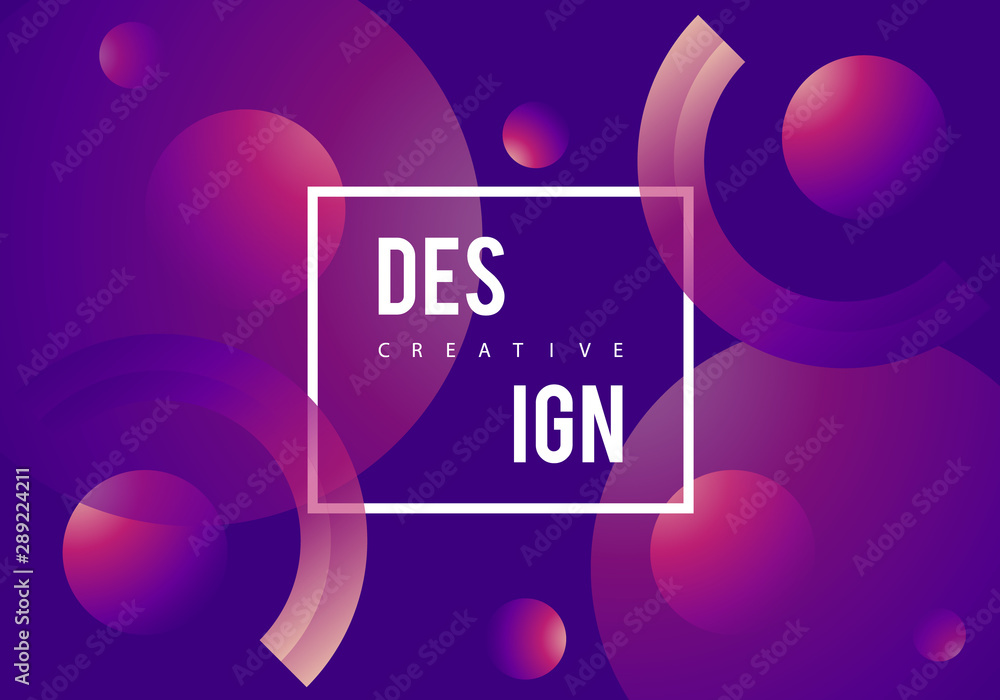 Colorful gradient background design. Abstract shapes composition. Modern graphics element and futuristic design.