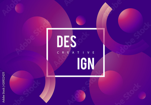 Colorful gradient background design. Abstract shapes composition. Modern graphics element and futuristic design.