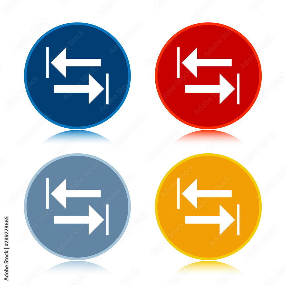 Transfer arrow icon trendy flat round buttons set illustration design Transfer arrow icon trendy flat round buttons set illustration design