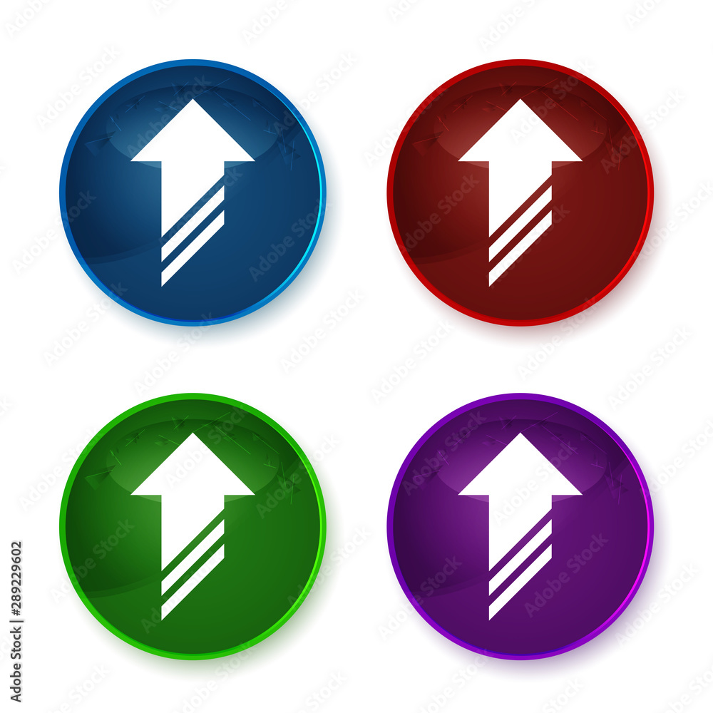 Upload icon shiny round buttons set illustration Upload icon shiny round buttons set illustration