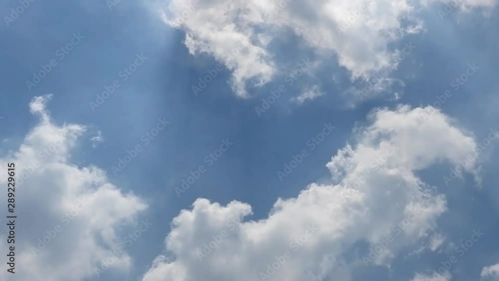 Clouds motion in blue sky Clouds motion in blue sky