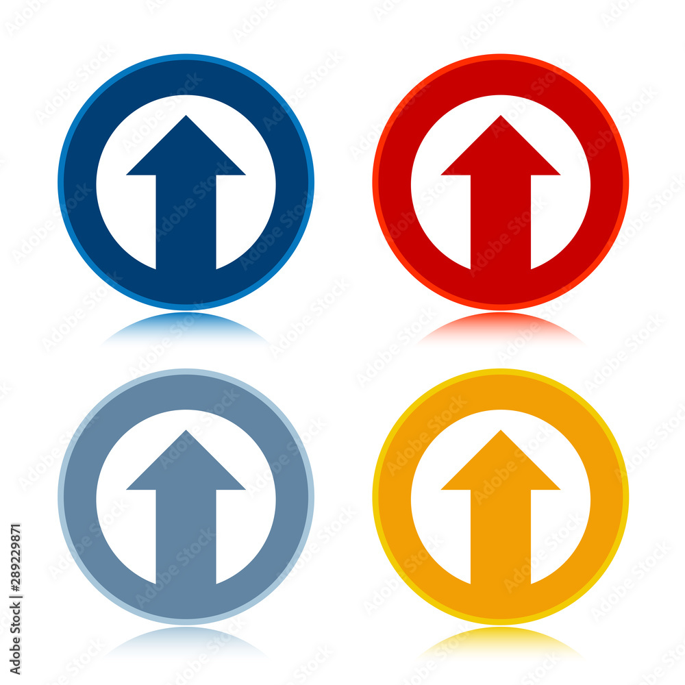 Up arrow icon trendy flat round buttons set illustration design Up arrow icon trendy flat round buttons set illustration design
