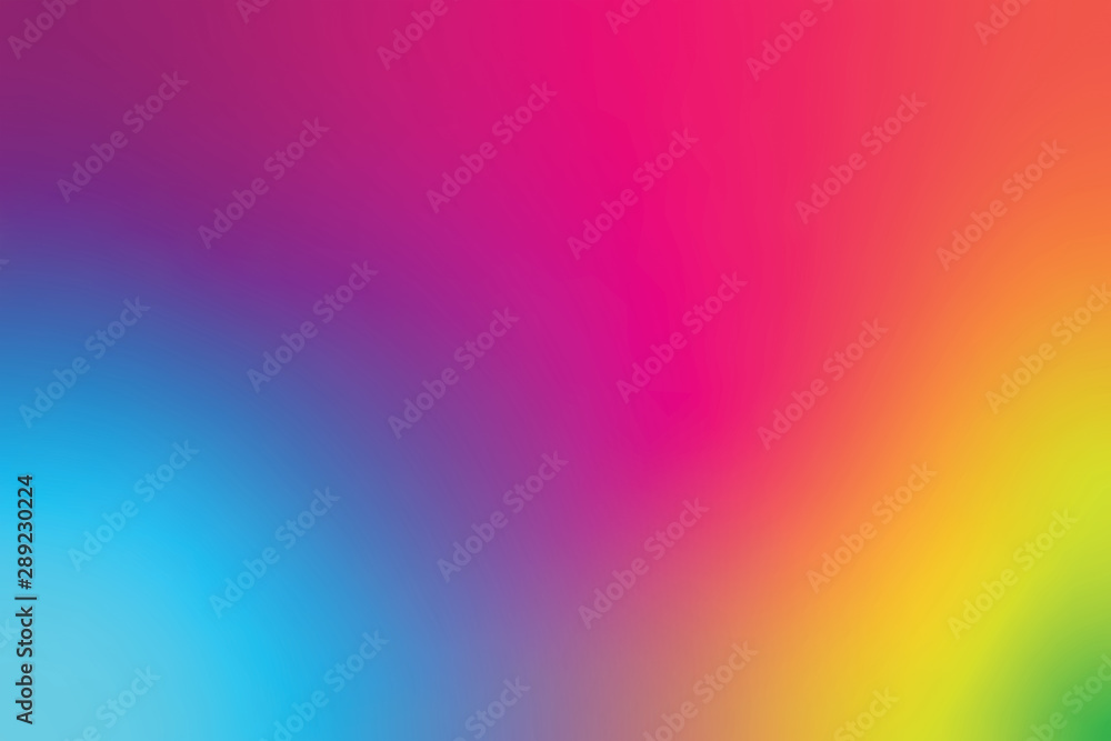 abstract color gradient background, rainbow picture of purple, pink, blue,  yellow and green Stock Illustration
