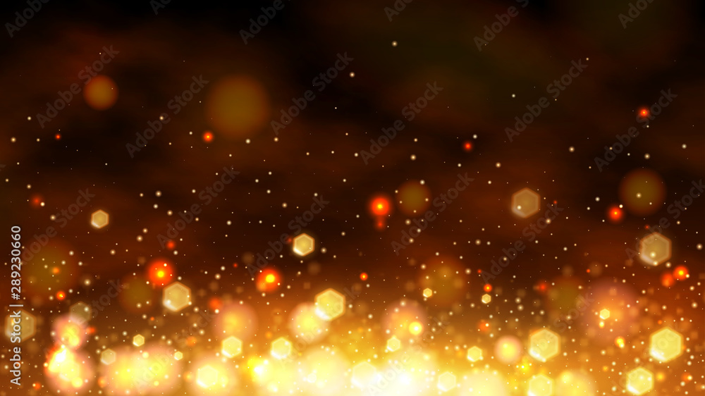 Obraz premium Gold bokeh abstract background. Vector stock illustration