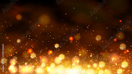 Gold bokeh abstract background. Vector stock illustration