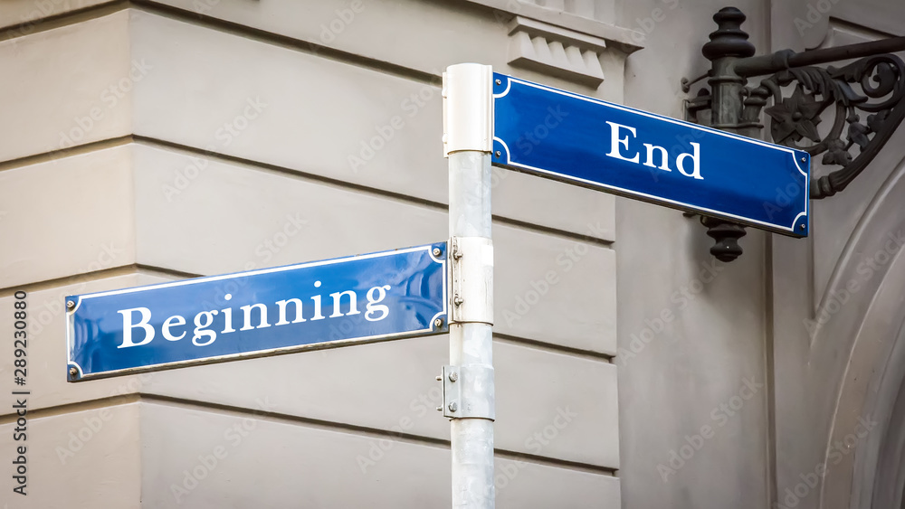 Street Sign Beginning versus End Street Sign Beginning versus End