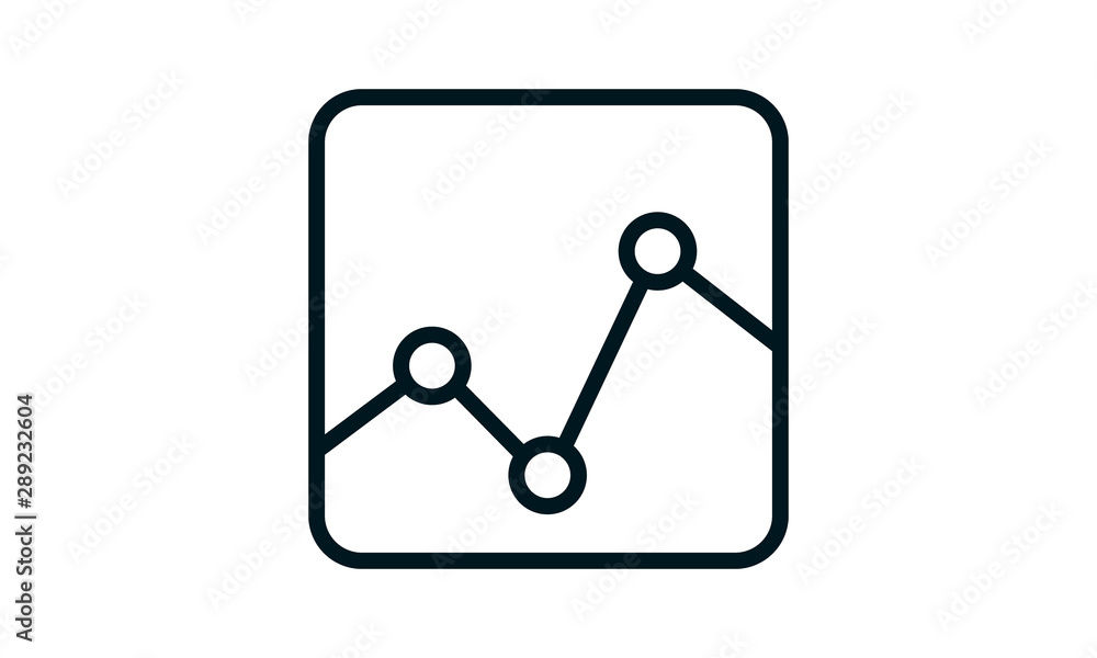 Line Graph Chart icon flat style used for website Line Graph Chart icon flat style used for website