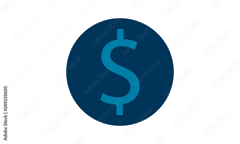 Dollar Coins vector icon. Style is flat symbol,rounded angles, white background. Dollar Coins vector icon. Style is flat symbol,rounded angles, white background.