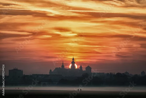 Obraz Wawel o wschodzie słońca