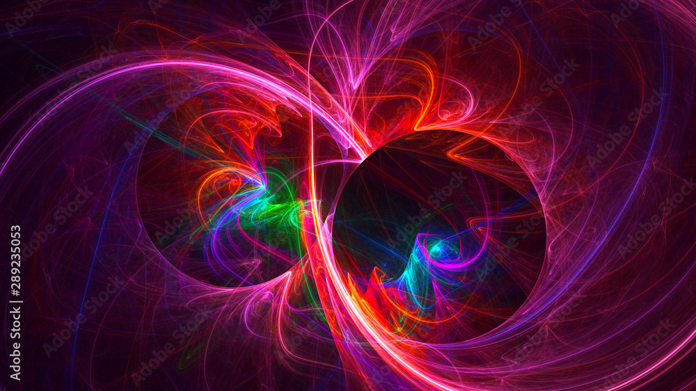 Obraz premium 3D rendering multicolored abstract fractal
