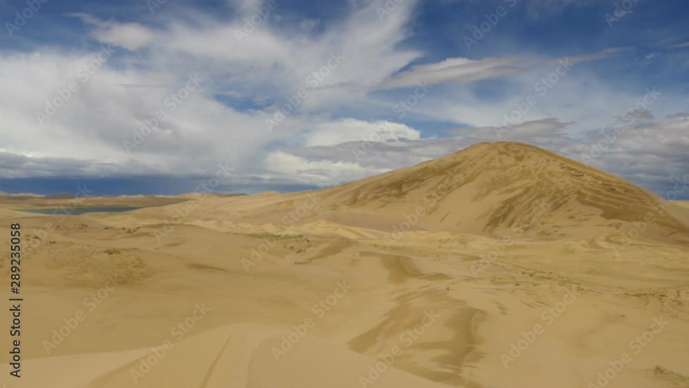 Mongolia. Sands Mongol Els, sandy dune desert, bright sunny day Mongolia. Sands Mongol Els, sandy dune desert, bright sunny day