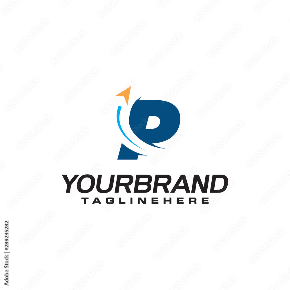 initial letter P logo with arrow shape, letter B travel business logo template initial letter P logo with arrow shape, letter B travel business logo template