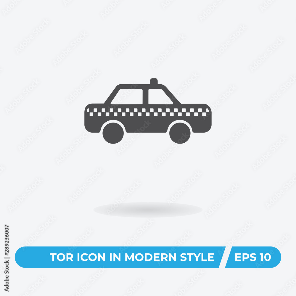 Taxi urban vector icon, simple sign for web site and mobile app.
