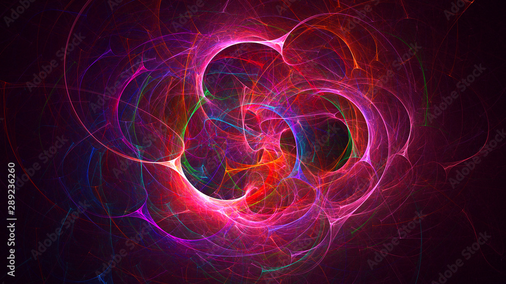 Fototapeta premium 3D rendering multicolored abstract fractal