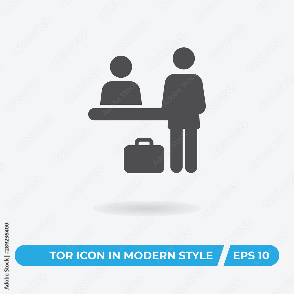 Check-in desk vector icon, simple sign for web site and mobile app. Check-in desk vector icon, simple sign for web site and mobile app.