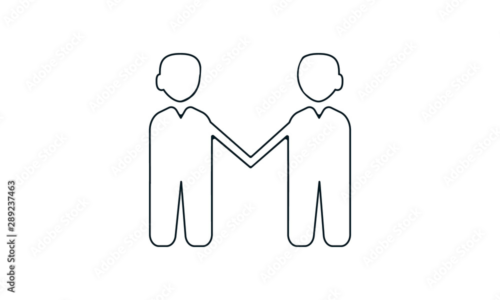 Business deal icon for partnerships or agreements-related websites Business deal icon for partnerships or agreements-related websites