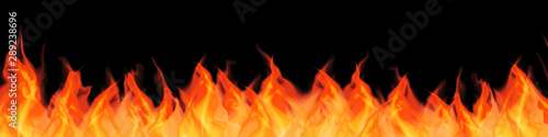 Illustration of flame. black background.  炎のイラスト　黒背景  © Kana Design Image