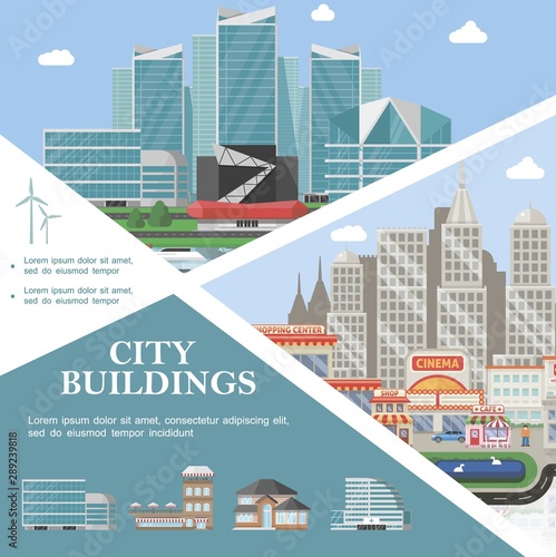 Flat City Colorful Template