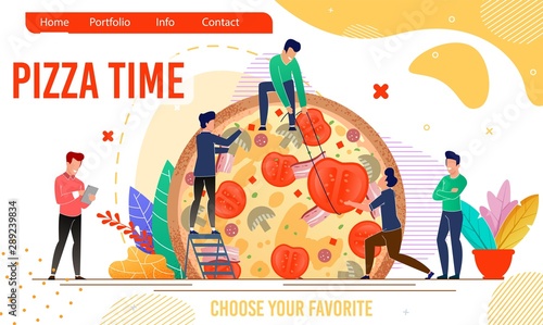 Pizzeria Landing Page with Pizza Time Motivation
