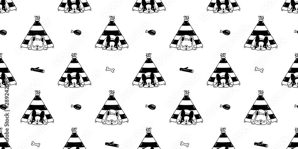 dog seamless pattern french bulldog vector tent house sleeping bone toy cartoon scarf isolated tile background repeat wallpaper doodle illustration design dog seamless pattern french bulldog vector tent house sleeping bone toy cartoon scarf isolated tile background repeat wallpaper doodle illustration design