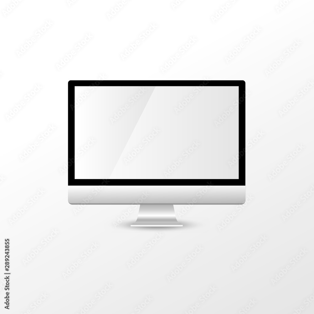 Modern clean lcd display with shadow background. Modern clean lcd display with shadow background.