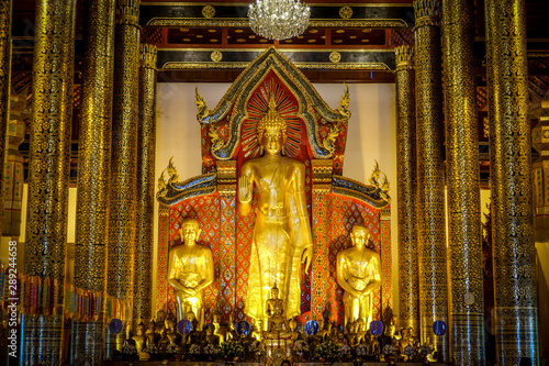 Buddha statue, Wat Chedi Luang temple, Chiang Mai, Thailand