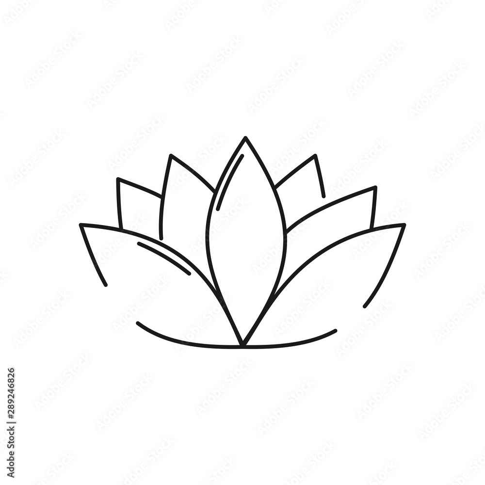 Fototapeta premium lotus icon logo vector illustration