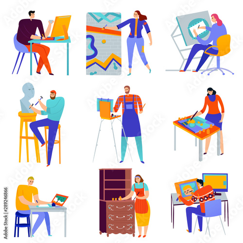 Creative Professions Icons Set