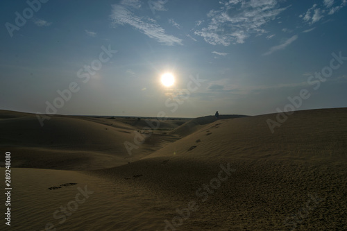 Sunrise in Thar Desert in Jaisalmer - Rajasthan