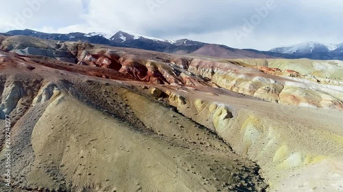 Altai mountains as on Mars. Chagan_Uzun2. Aerial video photo