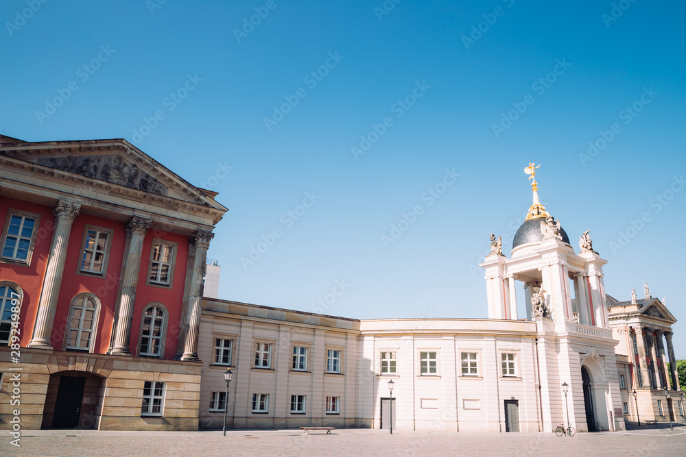 Fototapeta premium Am Alten Markt square and Landtag Brandenburg parliament in Potsdam, Germany