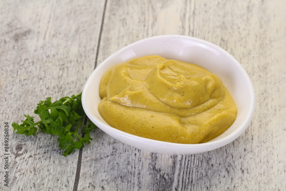 Mustard sauce in the bowl Mustard sauce in the bowl