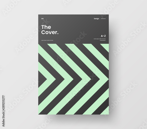 Amazing business presentation vector A4 vertical orientation front page mock up. Modern corporate report cover abstract geometric illustration design layout. Company identity brochure template.