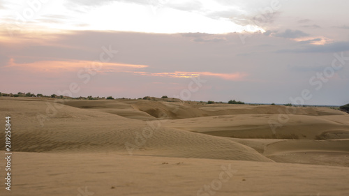 Sunset in Thar desert in rajasthan - india