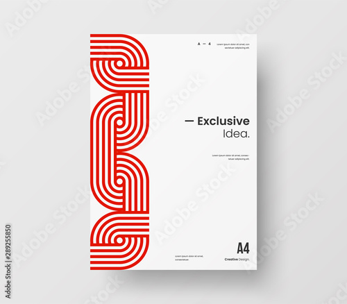 Amazing business presentation vector A4 vertical orientation front page mock up. Modern corporate report cover abstract geometric illustration design layout. Company identity brochure template.
