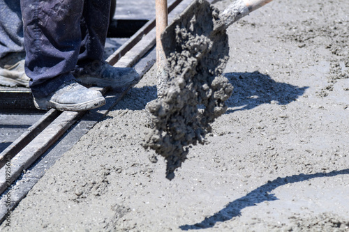 Heavy work for a construction worker on the site.