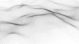 Abstract wave in white background. Wave of particles. Vector illustration.