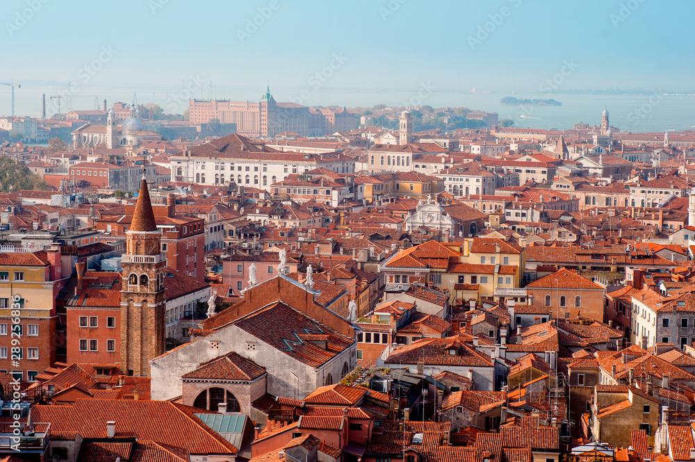 Venice,Italy - 3 November, 2017:  aerial city view