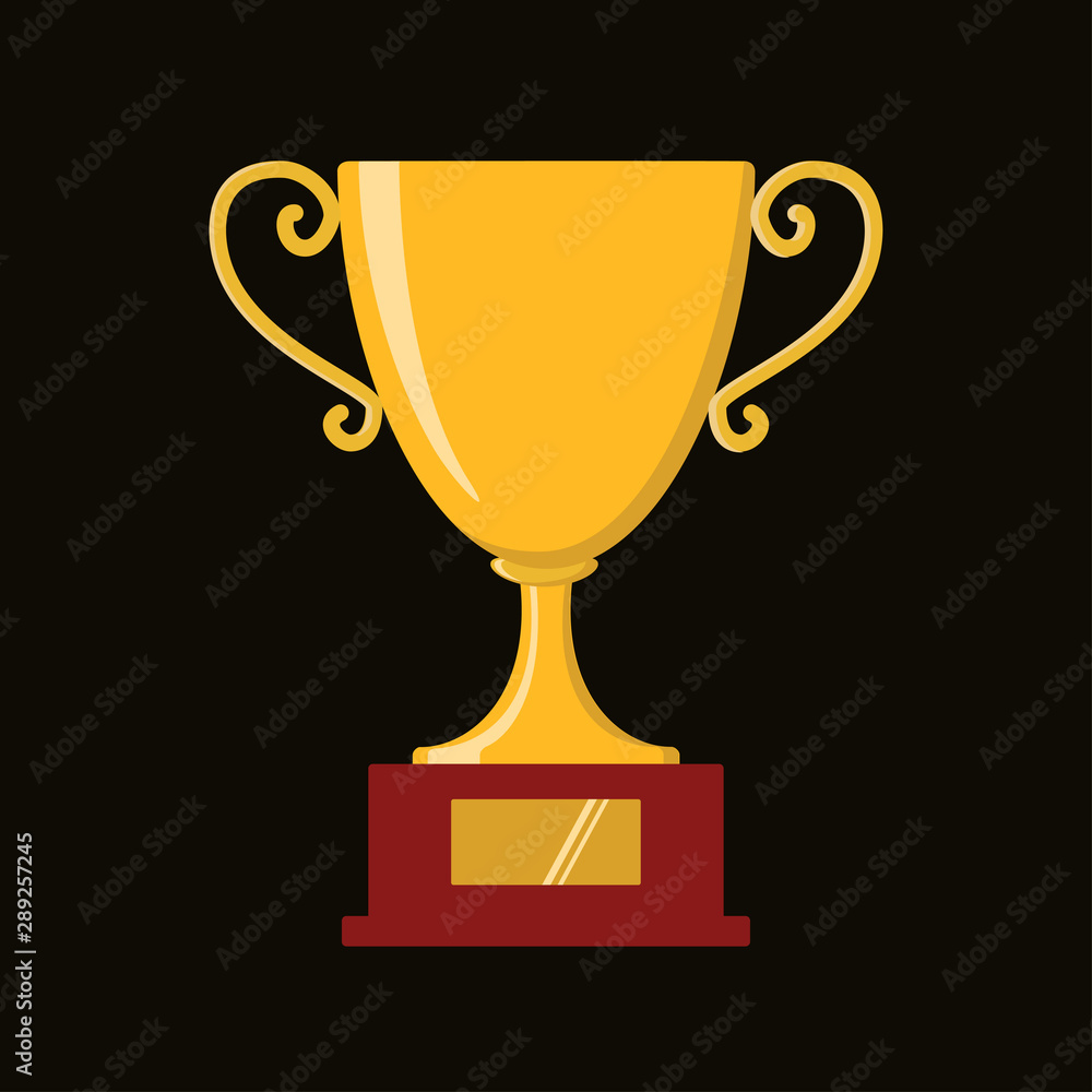 Award icons. Web site. Trophy cup isolated on dark background Award icons. Web site. Trophy cup isolated on dark background