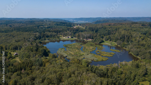 Luftbild Region der 1000 Seen im Haute Saone, Frankreich