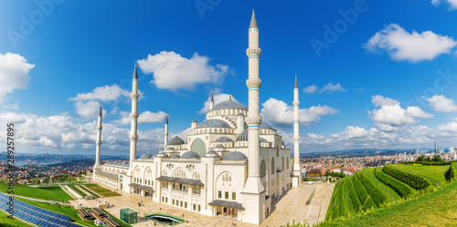 Photography Istanbul Big Camlica Mosque, beautiful aerial view