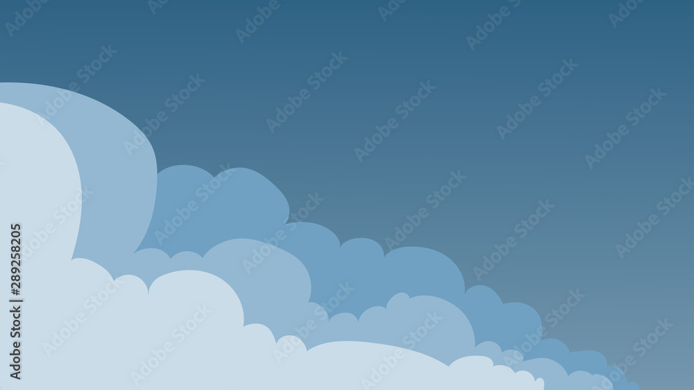 Landscape blue sky and white clouds on sunny day.Sky and cloud background.cartoon sky concetp.Vector illustration Landscape blue sky and white clouds on sunny day.Sky and cloud background.cartoon sky concetp.Vector illustration