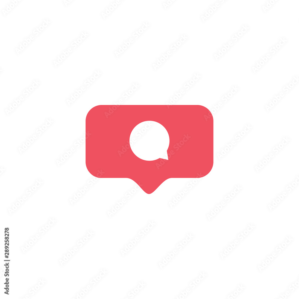 Social network. Notification Icon. Comment icon vector Social network. Notification Icon. Comment icon vector